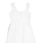 MONSOON Lace Bow Occasion Wear Womens Fit & Flare Dress White Knee Length UK 12