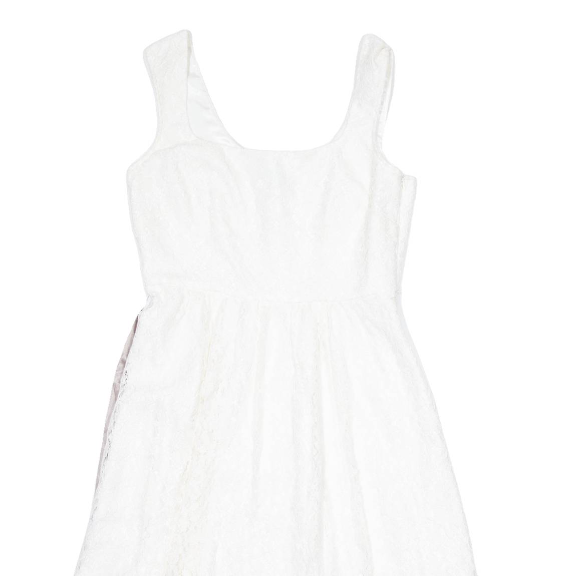 MONSOON Lace Bow Occasion Wear Womens Fit & Flare Dress White Knee Length UK 12