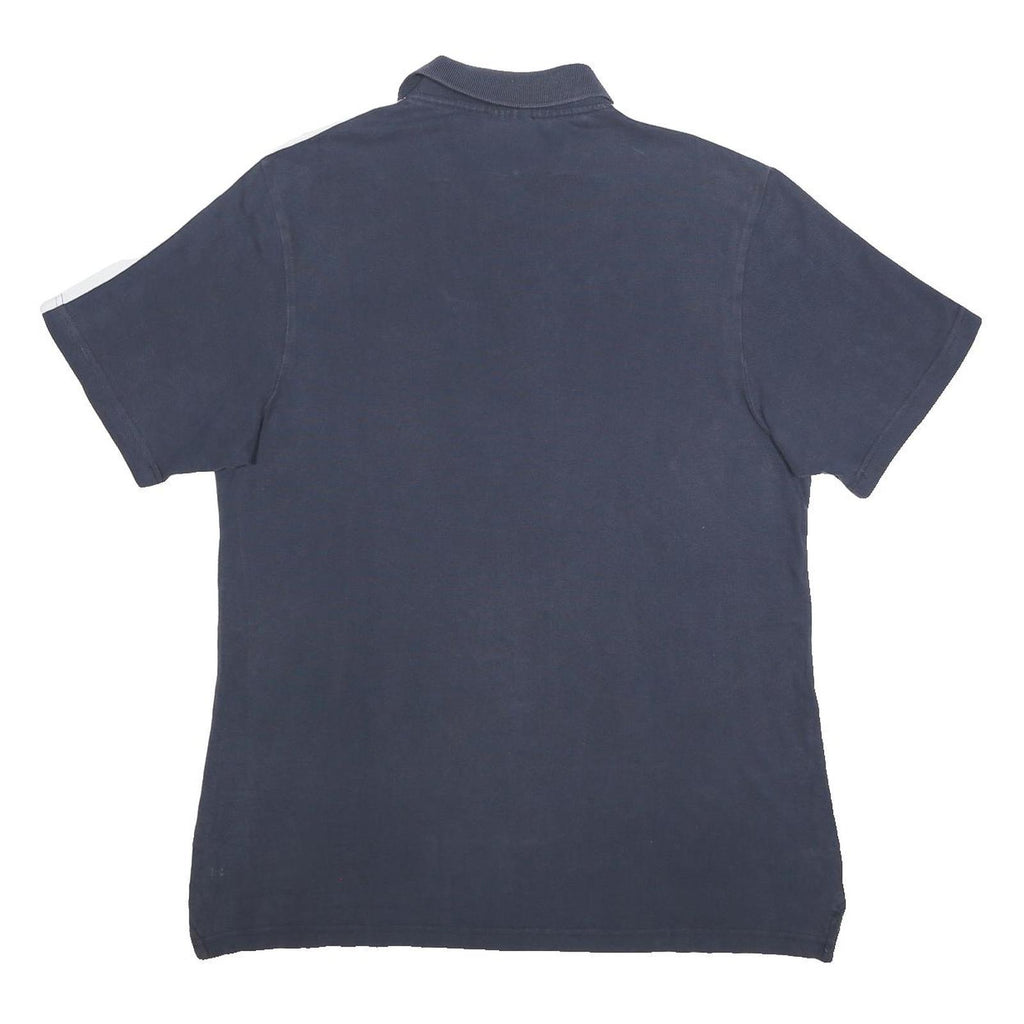 ADIDAS Mens Navy Blue Polo Shirt L Cotton Short Sleeve Classic Sportswear