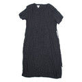 JBS Womens Day Dress Black Spotted Short Sleeve Midi UK 12