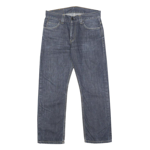 LEVI'S 506 Mens Jeans Blue Regular Straight Denim Medium W32 L28 Classic Fit Zip