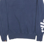 ELLESSE Mens Blue Crew Neck XS Logo Sleeve Sweatshirt Cotton Blend Pullover