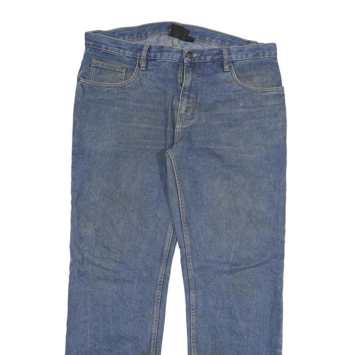 DICKIES Mens Regular Fit Blue Denim Jeans W36 L32 Classic Zip Closure