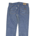 DICKIES Mens Regular Fit Blue Denim Jeans W36 L32 Classic Zip Closure
