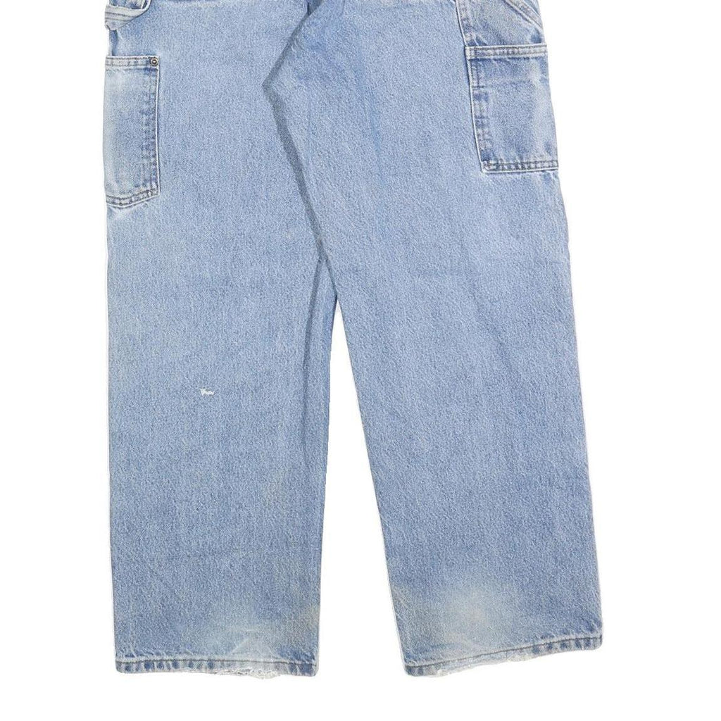 CARHARTT Mens Regular Fit Light Blue Denim Jeans W32 L30 Worker Style Zip