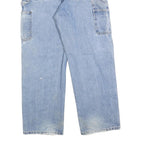 CARHARTT Mens Regular Fit Light Blue Denim Jeans W32 L30 Worker Style Zip