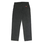 DICKIES Mens Black Regular Straight Denim Jeans W36 L35 Workwear Utility Zip
