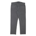 CALVIN KLEIN Mens Cotton Blend Grey Slim Straight Trousers W32 L28 Casual Zip