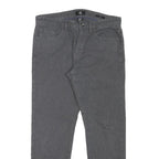 CALVIN KLEIN Mens Cotton Blend Grey Slim Straight Trousers W32 L28 Casual Zip