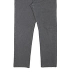 CALVIN KLEIN Mens Cotton Blend Grey Slim Straight Trousers W32 L28 Casual Zip