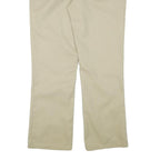 DICKIES Womens Cotton Blend Beige Regular Fit Straight Leg Trousers W34 L31
