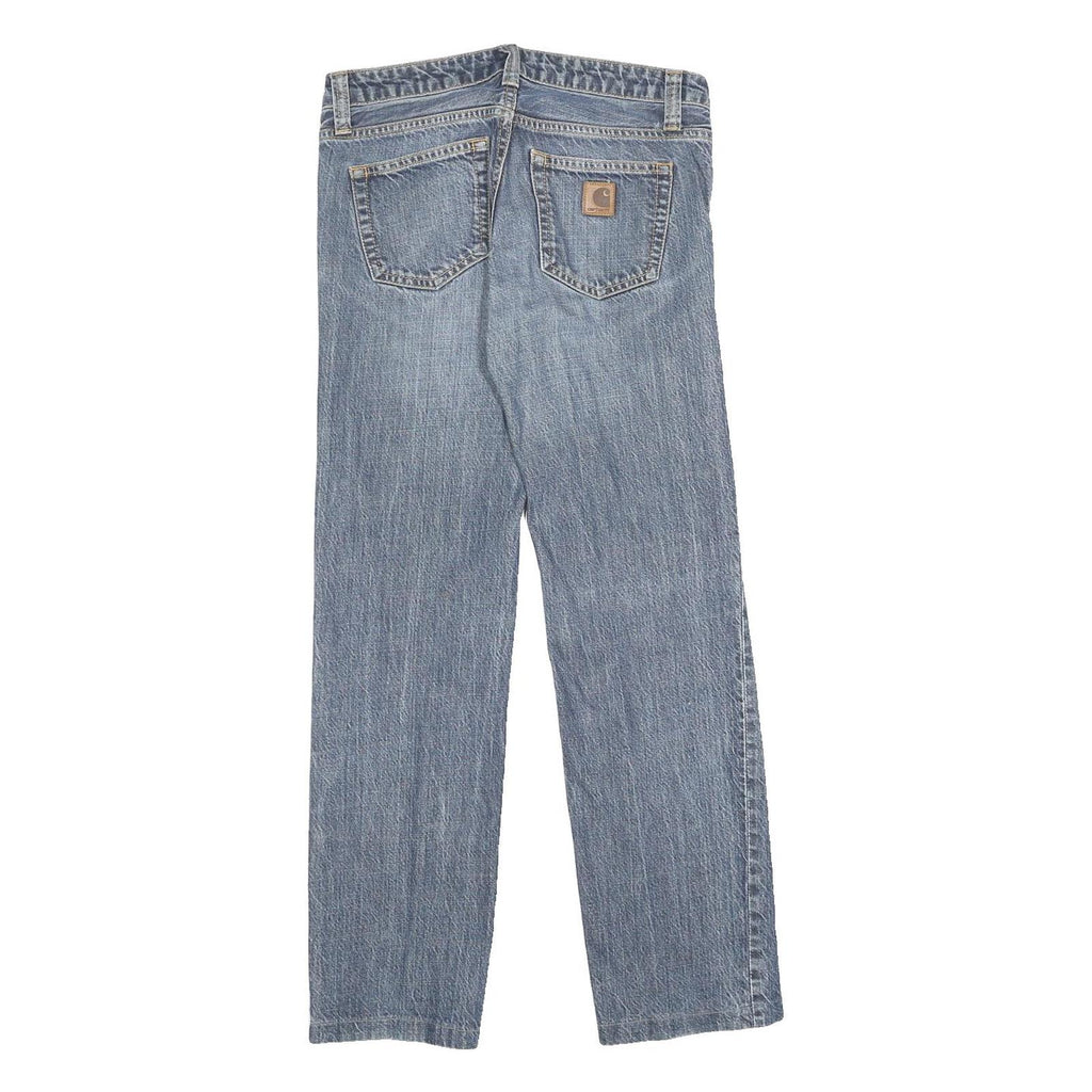 CARHARTT Womens Jeans Blue Slim Straight Denim Light W26 L29 Workwear