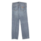CARHARTT Womens Jeans Blue Slim Straight Denim Light W26 L29 Workwear
