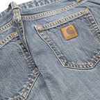 CARHARTT Womens Jeans Blue Slim Straight Denim Light W26 L29 Workwear