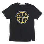 RUSSELL ATHLETIC Mens Black Clarksville Basketball Graphic T-Shirt M Short