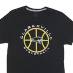 RUSSELL ATHLETIC Mens Black Clarksville Basketball Graphic T-Shirt M Short