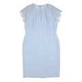 JENNY PACKHAM Womens Light Blue Lace Sleeveless Sheath Polyester Dress UK 16