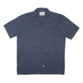 DICKIES Mens Blue Workwear Shirt L Durable Polyester Blend Button Up