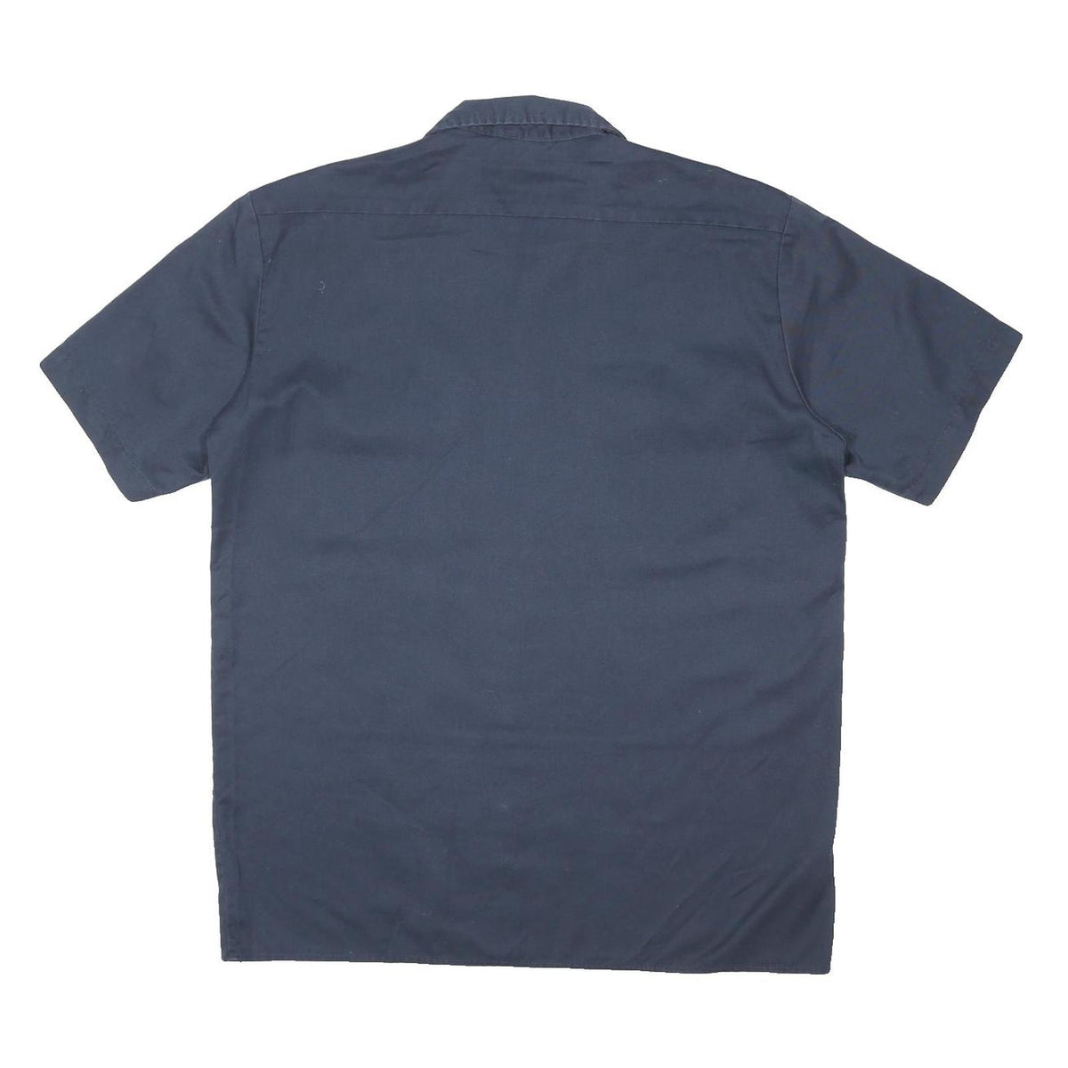 DICKIES Mens Blue Workwear Shirt L Durable Polyester Blend Button Up