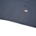 DICKIES Mens Blue Workwear Shirt L Durable Polyester Blend Button Up
