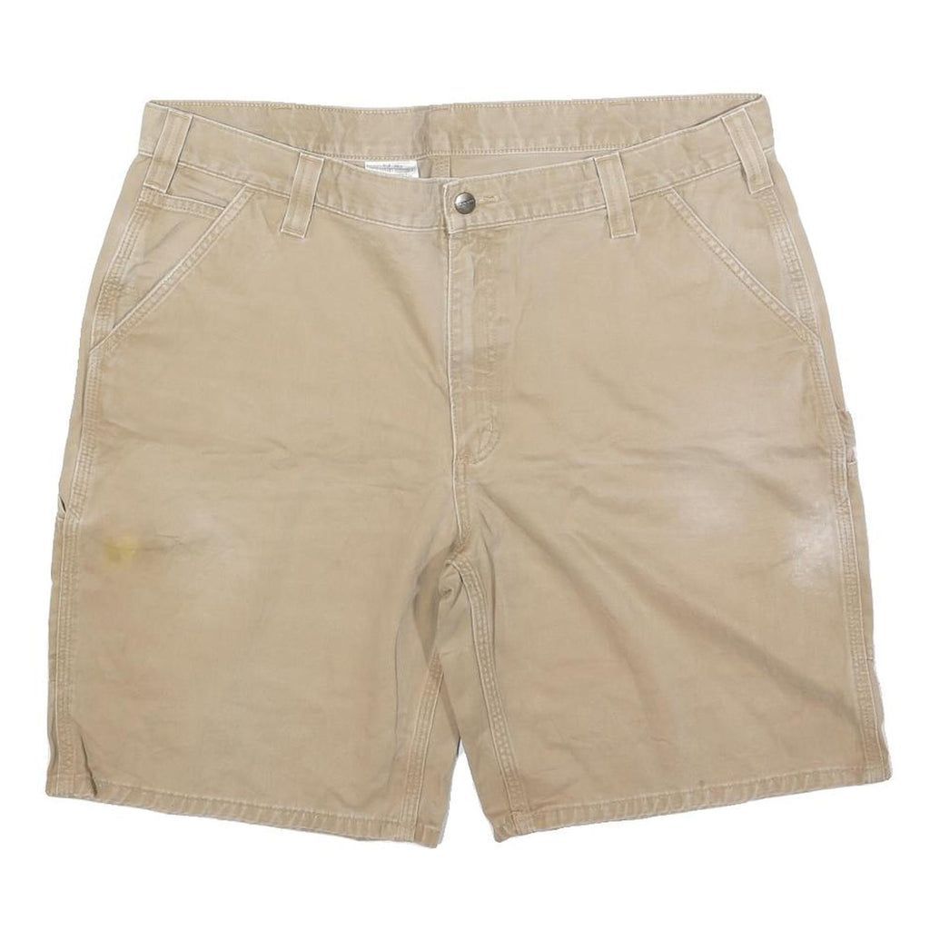 CARHARTT Mens Shorts Beige Casual Regular XL W40 Workwear Utility Cotton