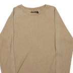 NO BOUNDARIES Mens Beige Plain Crew Neck Basic Knit Jumper XS Cotton Blend
