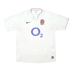 NIKE Mens White England Rugby Rose S Short Sleeve Round Neck Jersey