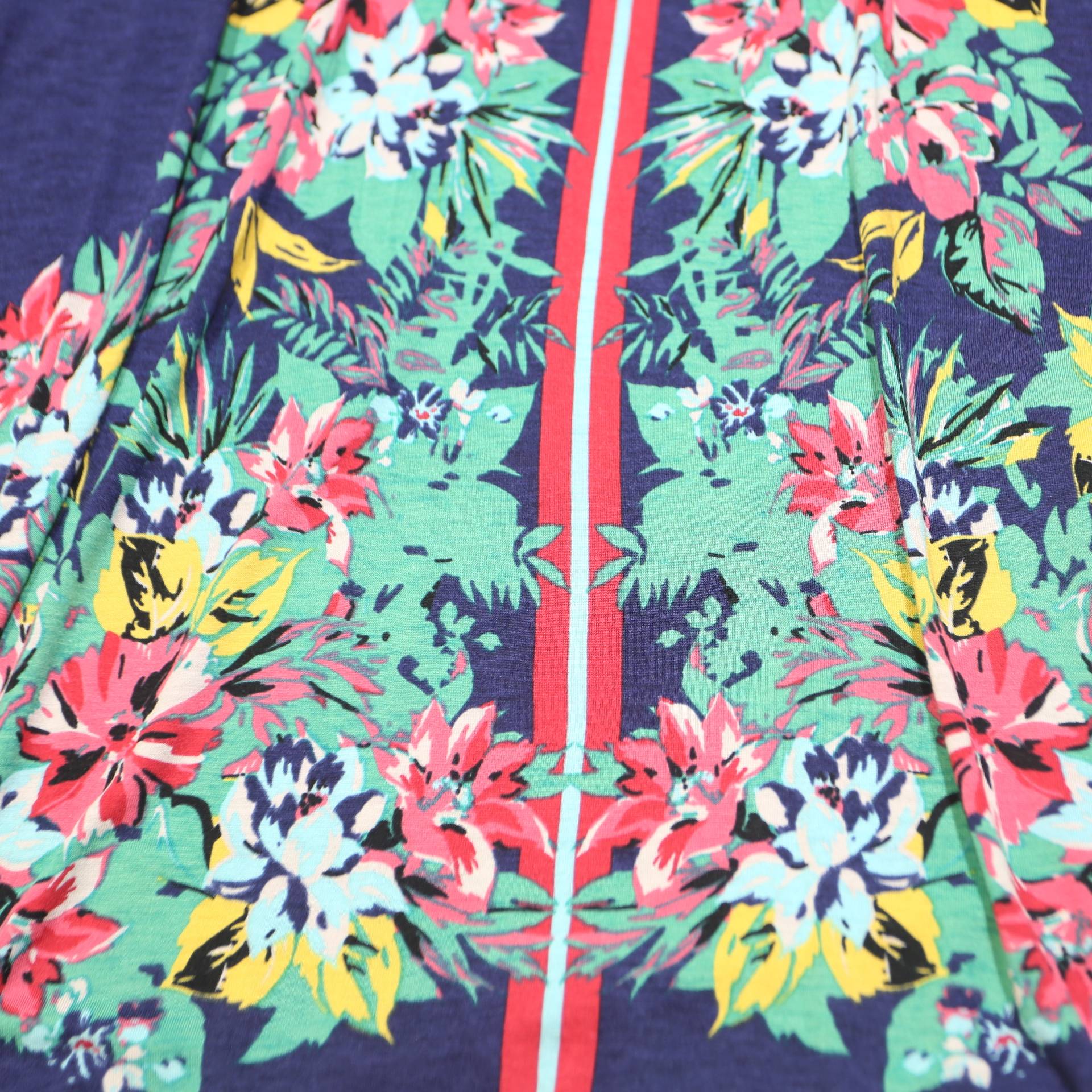 OASIS Womens Blue & Green Red Floral Maxi Dress Cotton Blend Sleeveless UK L