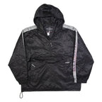 GUESS Mens Anorak Jacket Black Hooded L