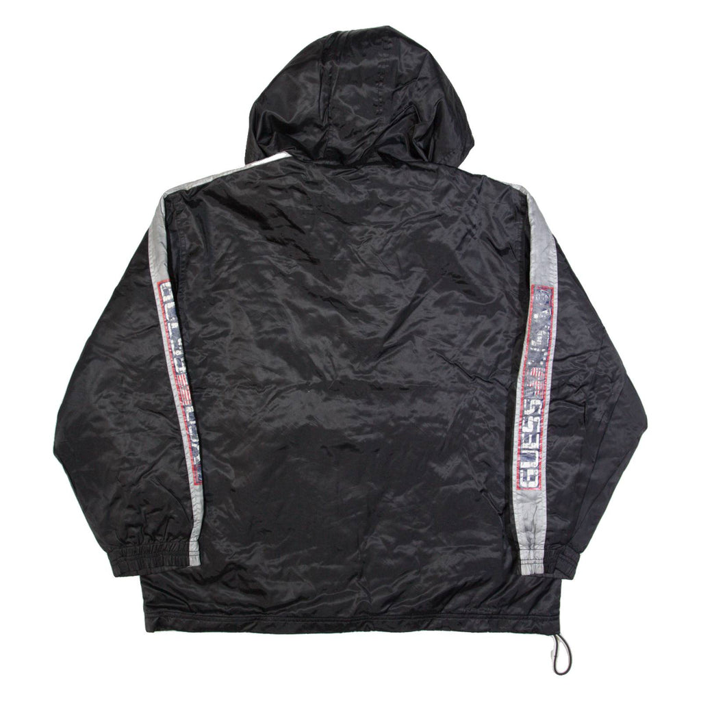 GUESS Mens Anorak Jacket Black Hooded L