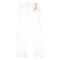 LEVI'S 501 Womens Jeans White Light Denim Regular Fit Straight Button W28 L30