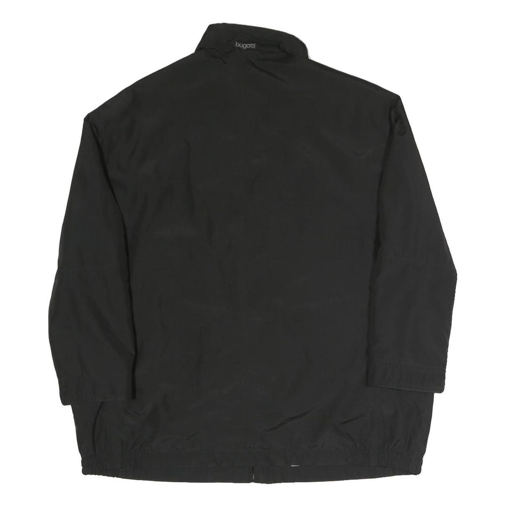 BUGATTI Mens Black Classic Jacket XL Polyester Blend Zip Plain Lightweight