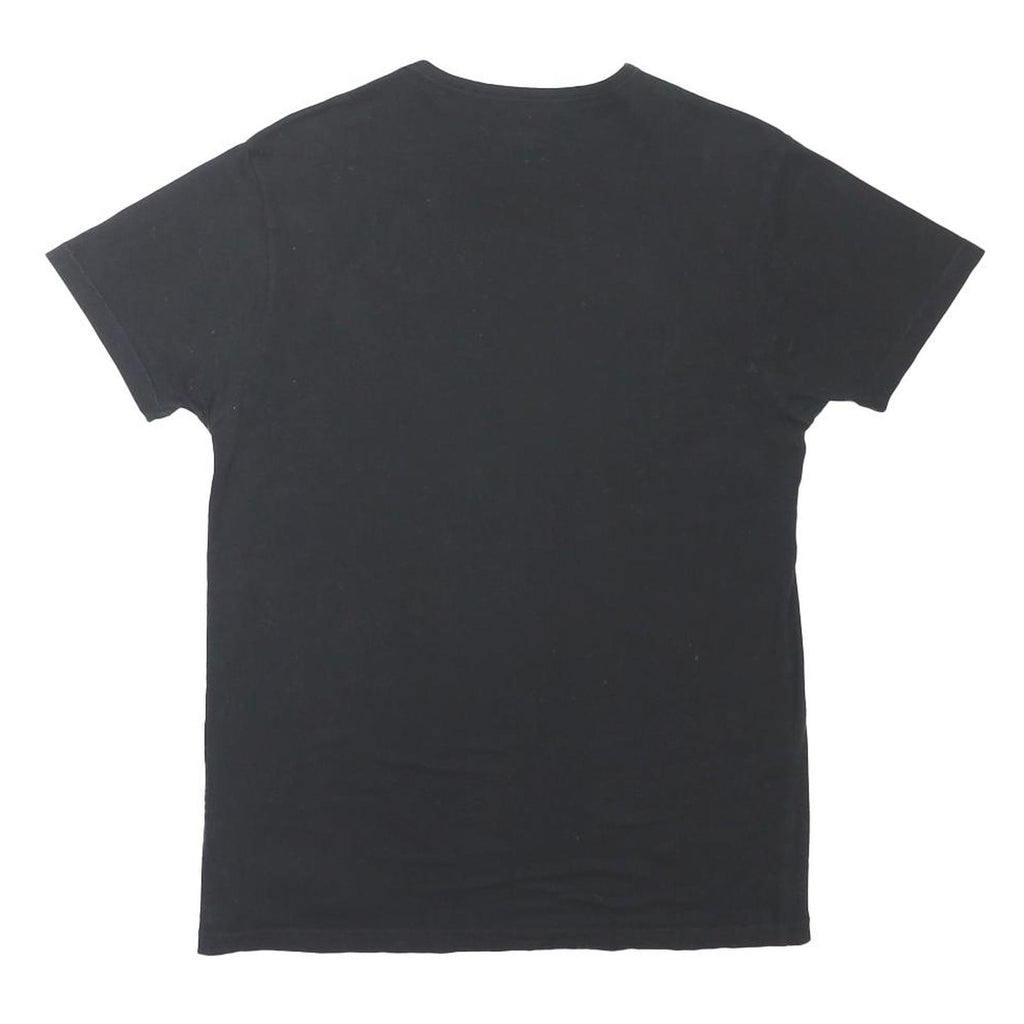 EMPORIO ARMANI Mens Black Cotton Blend T-Shirt L Short Sleeve Crew Neck Logo