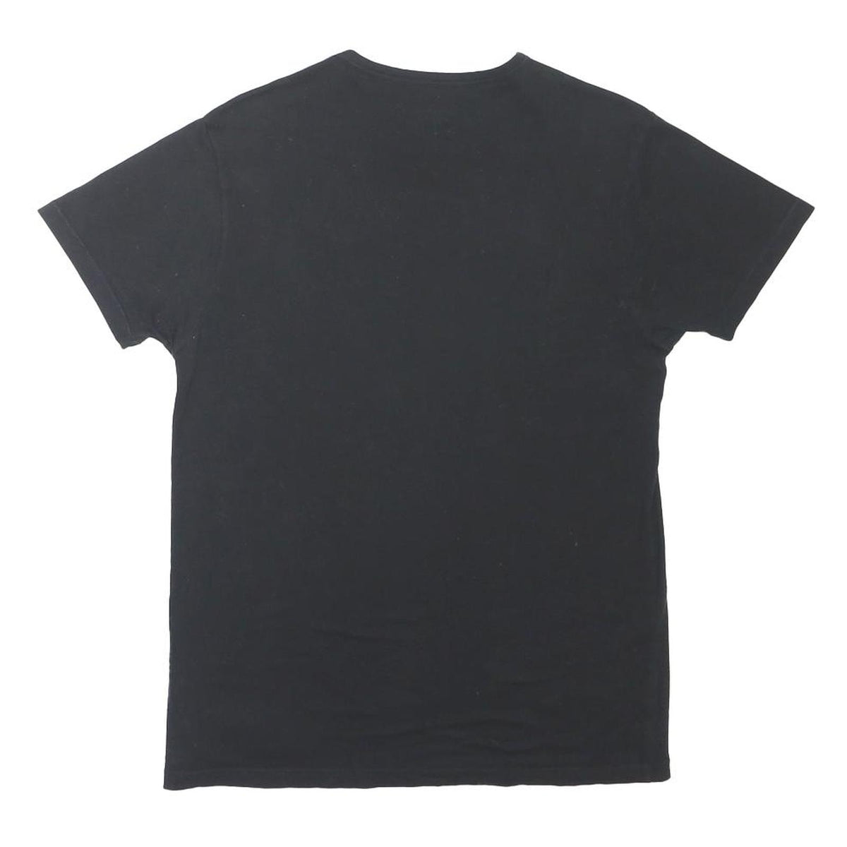 EMPORIO ARMANI Mens Black Cotton Blend T-Shirt L Short Sleeve Crew Neck Logo