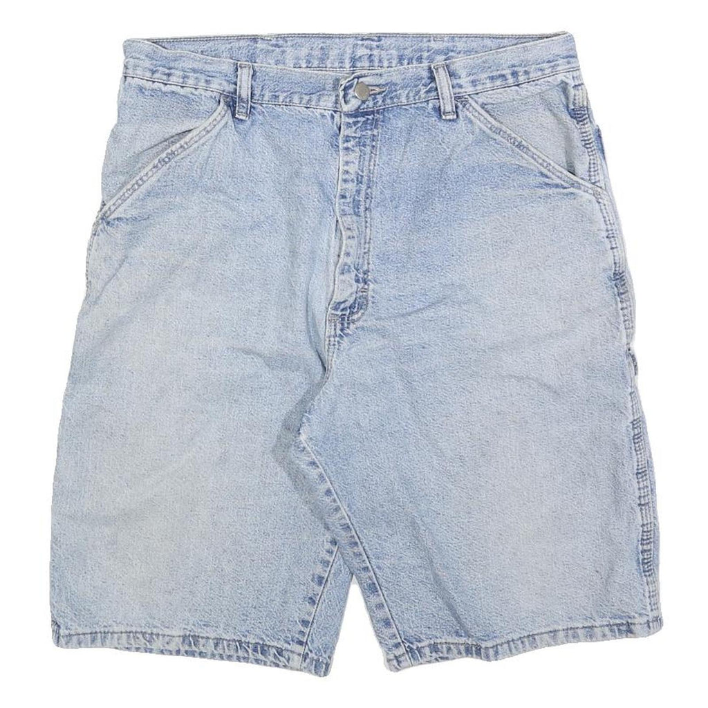 WRANGLER Mens Shorts Blue Denim Casual L W34 Workwear Cotton Blend
