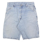 WRANGLER Mens Shorts Blue Denim Casual L W34 Workwear Cotton Blend