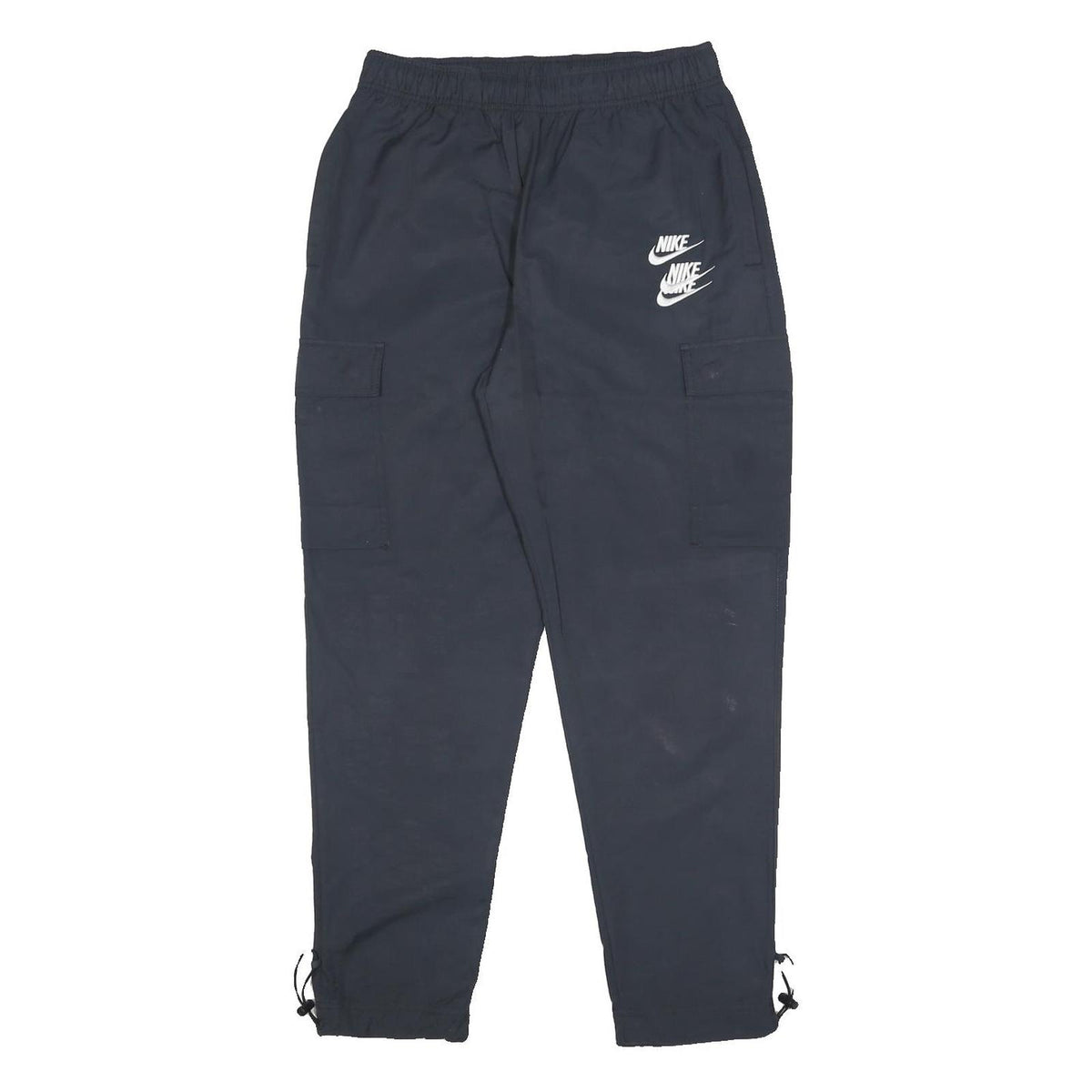 NIKE World Tour Mens Joggers Black S W27 L28 Cotton Comfort Regular Fit Cargo