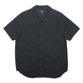 TRUE RELIGION Mens Black Cotton Shirt M Short Sleeve Button Front Casual