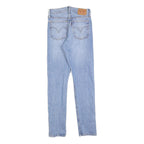 LEVI'S 501S Womens Jeans Blue Slim Skinny Denim Medium W25 L30 Distressed Zip