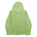 LL BEAN Womens Green Hoodie M Lightweight Full Zip Soft Fleece