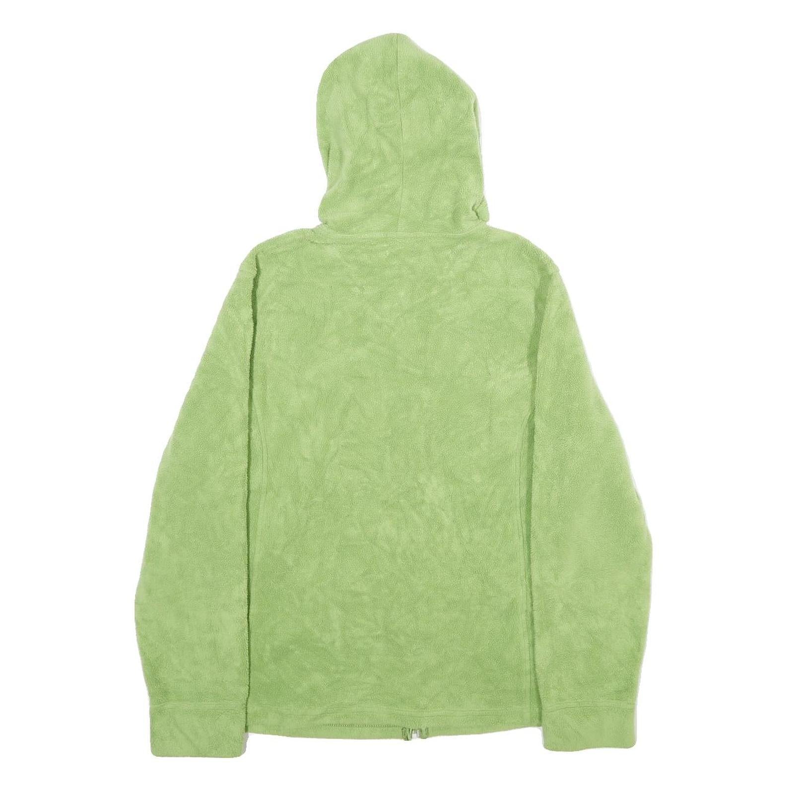 LL BEAN Womens Green Hoodie M Lightweight Full Zip Soft Fleece