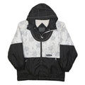 SORRY Mens Black & White Patterned Zip Jacket L Polyester Casual Winter Wear