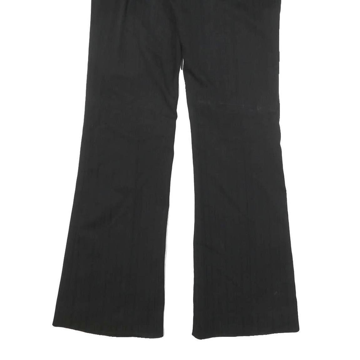 PENNYBLACK Mens Cotton Blend Black Regular Fit Flared Trousers W28 L29 Smart
