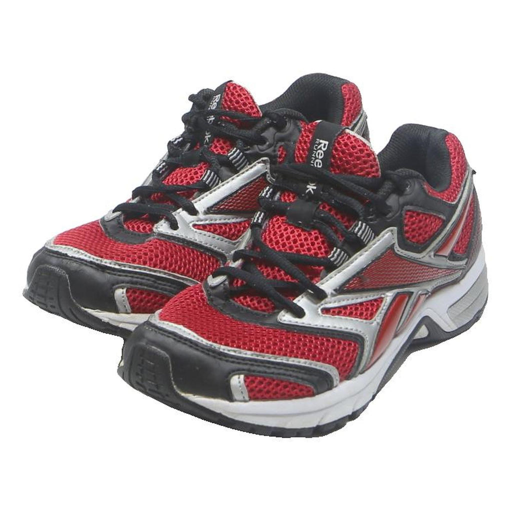 REEBOK Womens Running Trainers Red Black Synthetic UK 4.5 Lightweight Comfort