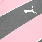 PUMA Mens Pink & Grey Striped Crew Neck 2XL Cotton Blend Sweatshirt Casual Wear