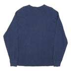 GILDAN Mens Navy Blue Indy Juniors Volleyball Tournament Graphic Long Sleeve