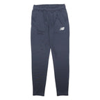 NEW BALANCE Mens Joggers Navy Blue Slim Tapered M W28 L29 Polyester Sportswear