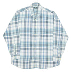 CASUAL LAND Mens Flannel Shirt Blue 90s Plaid Long Sleeve M
