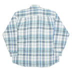 CASUAL LAND Mens Flannel Shirt Blue 90s Plaid Long Sleeve M