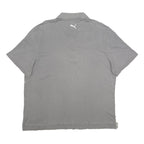 PUMA Mens Grey & Light Grey Colourblock Short Sleeve Polo Shirt 2XL Cotton